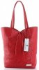 Bőr táska shopper bag Vittoria Gotti piros V299F